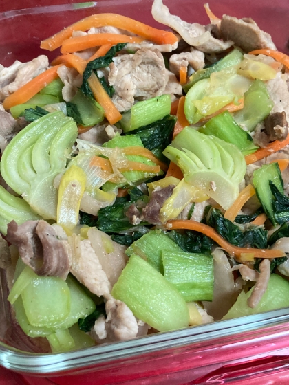 ご飯に合う☆豚肉とチンゲン菜のオイスターソース炒め