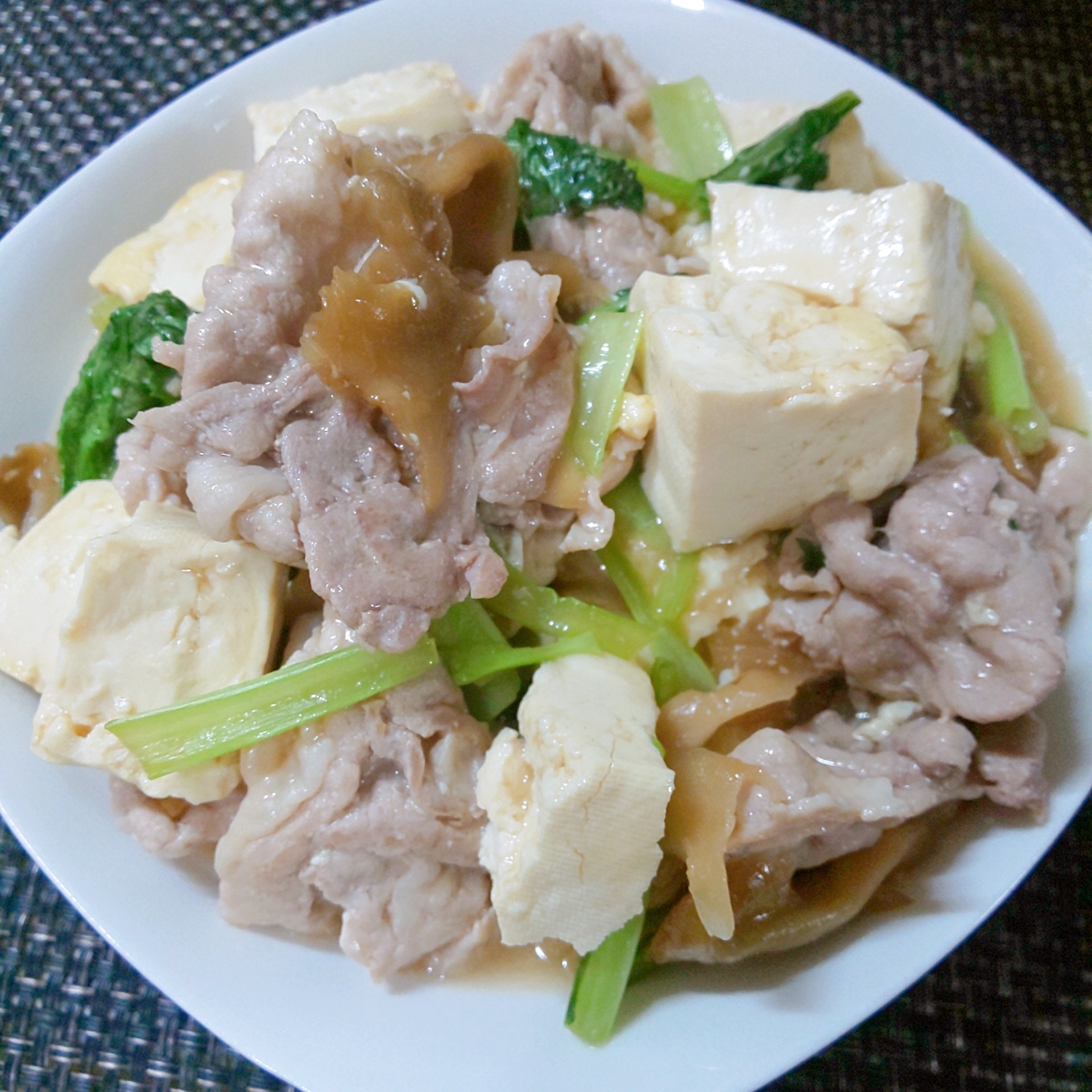 豚肉と豆腐のザーサイ炒め