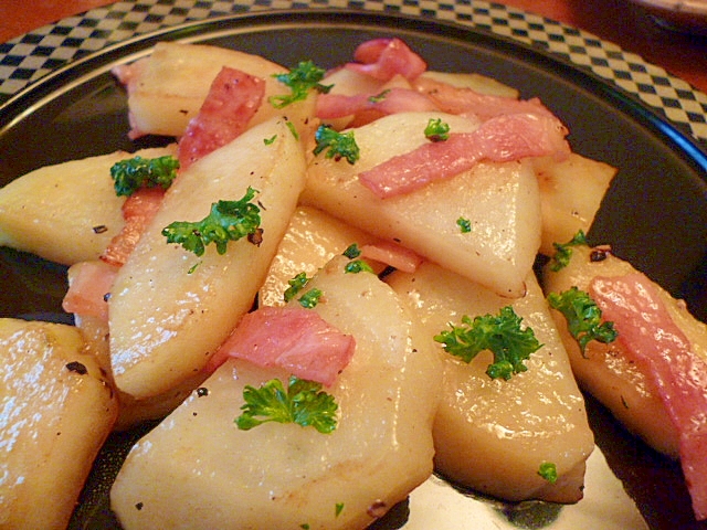 ラフランスとじゃがいもとベーコンのソテー レシピ 作り方 By fairy tale 楽天レシピ