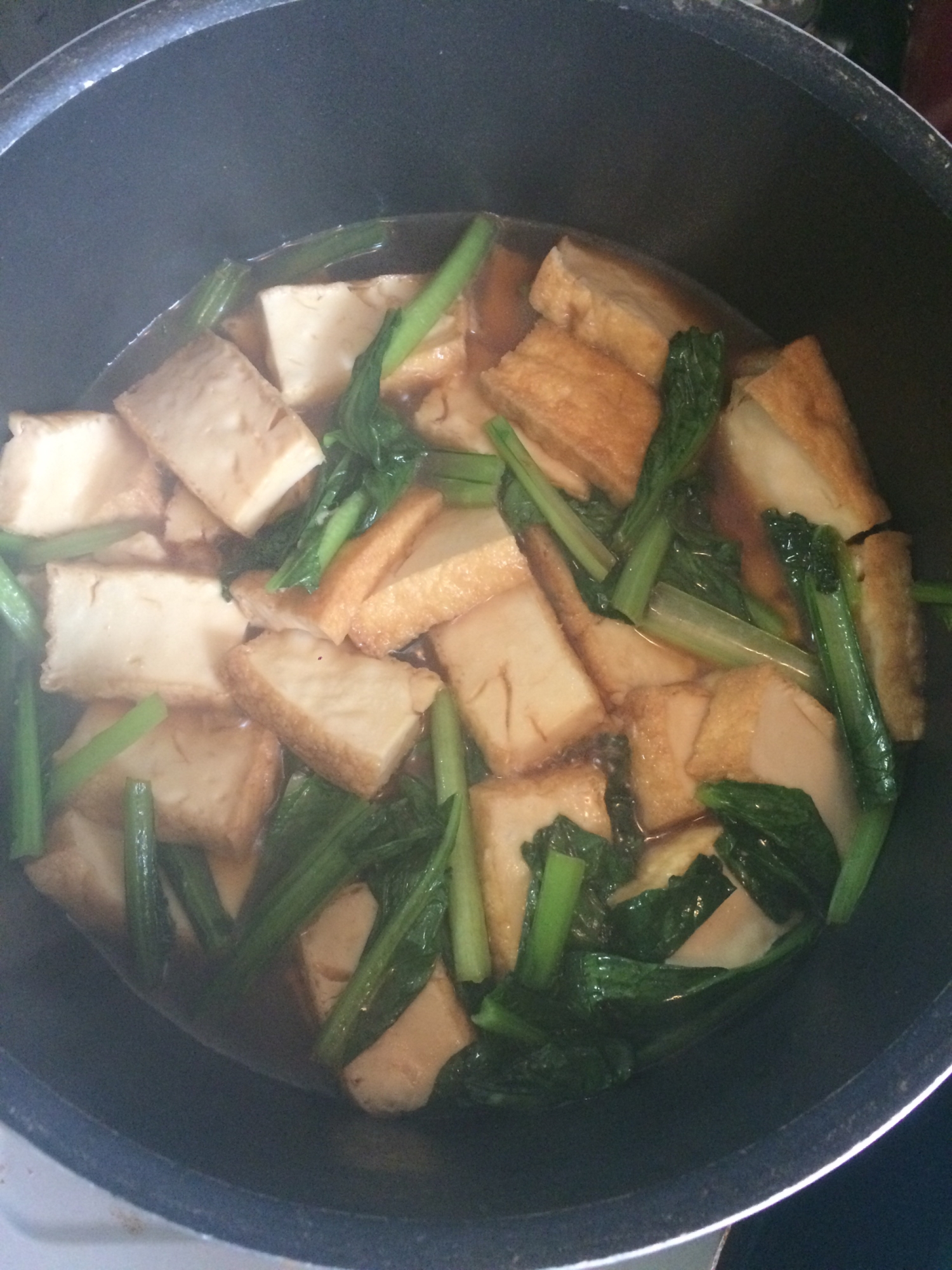 小松菜と厚揚げの煮物