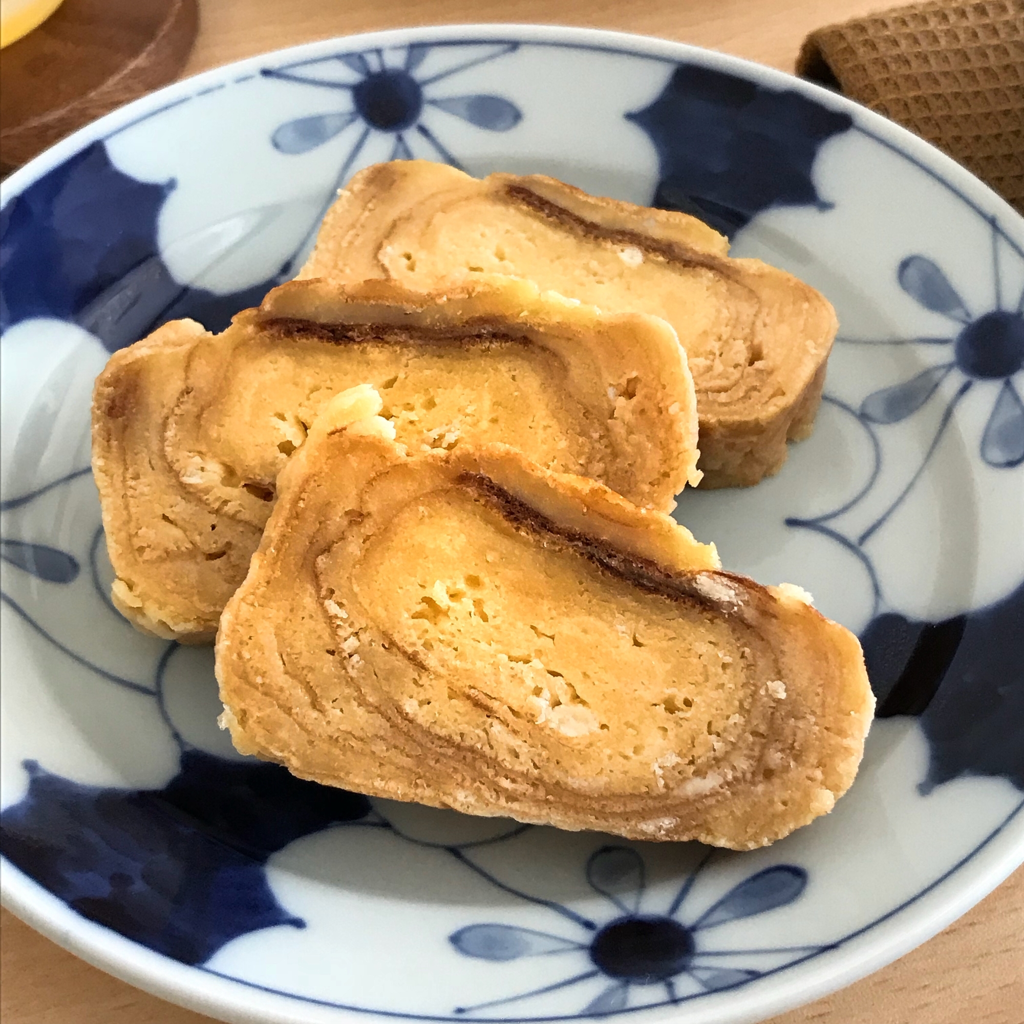 卵焼き器で穴なしバームクーヘン