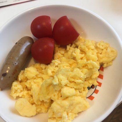 朝食に作りましたー。ふわふわで美味しかった。^_^