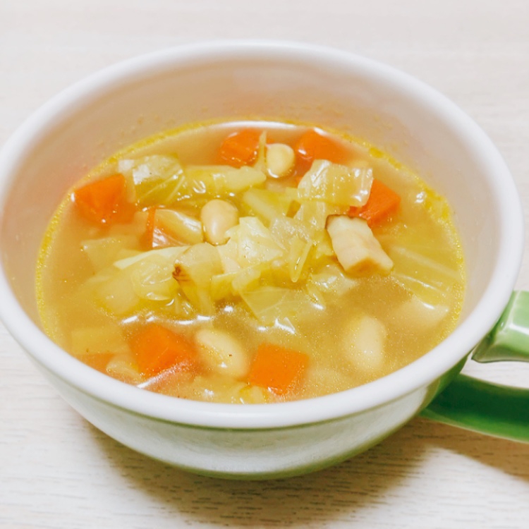 野菜たっぷり大豆カレースープ