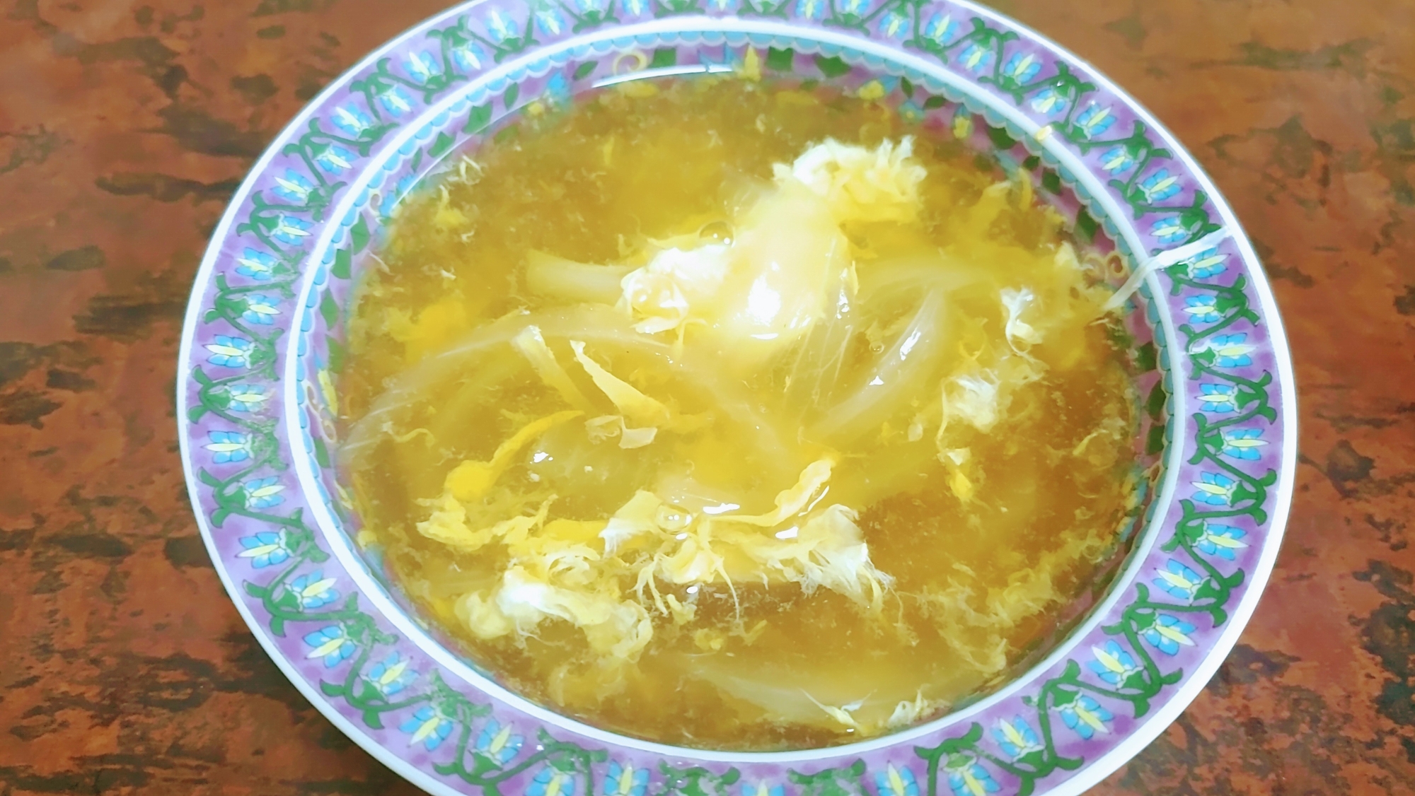 玉ねぎと椎茸と玉子のスープ