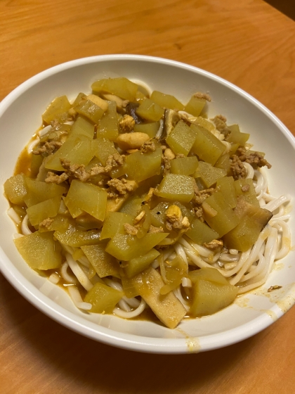 含め煮からの、和風あんかけうどん