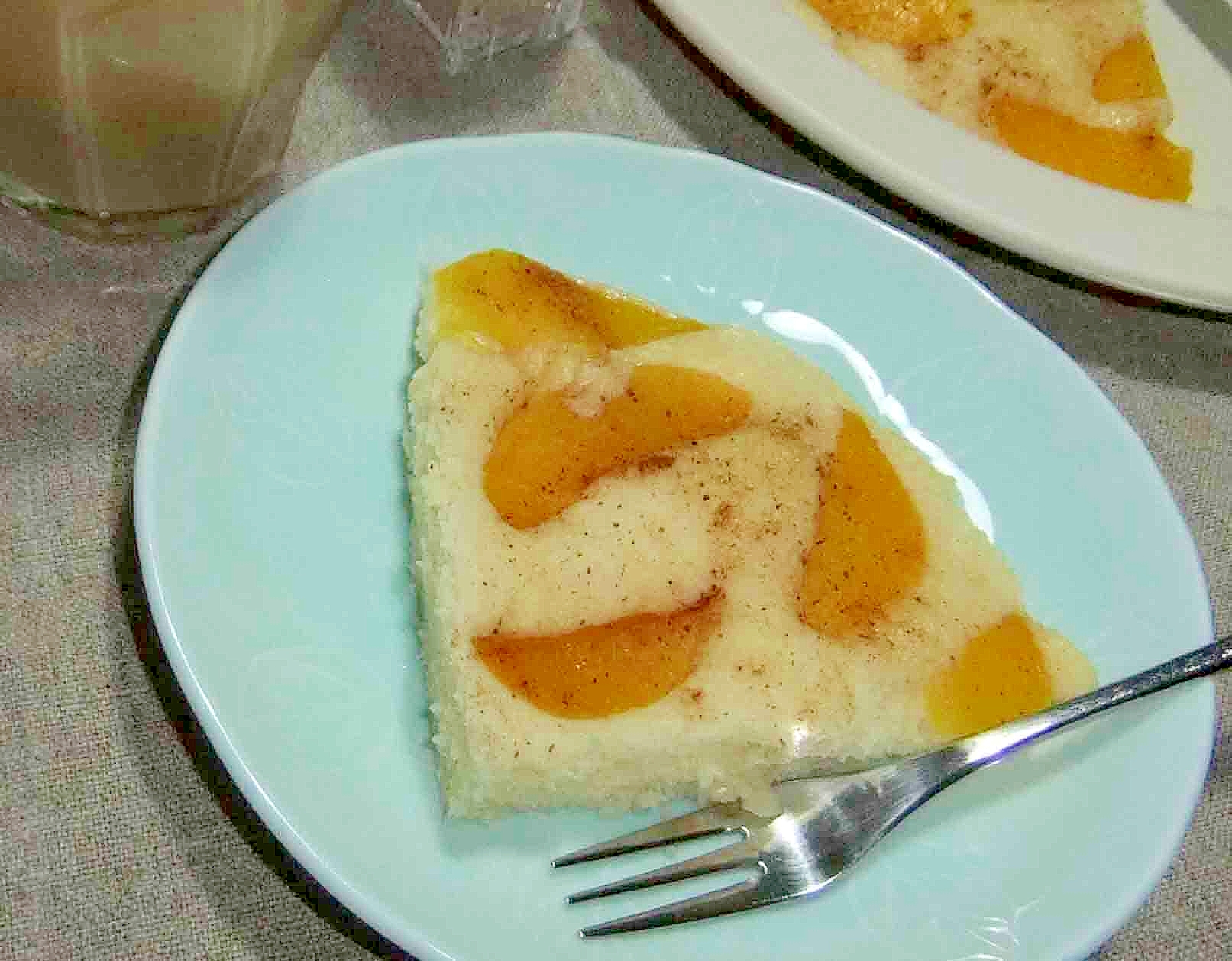 レンジで　黄桃パンケーキ