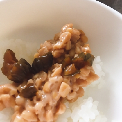 きゅうりのキューちゃんでピリ辛納豆ご飯