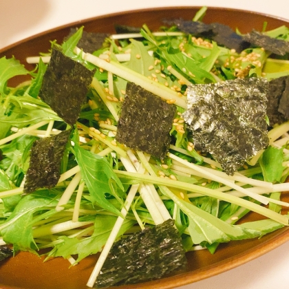 水菜と海苔のサラダ