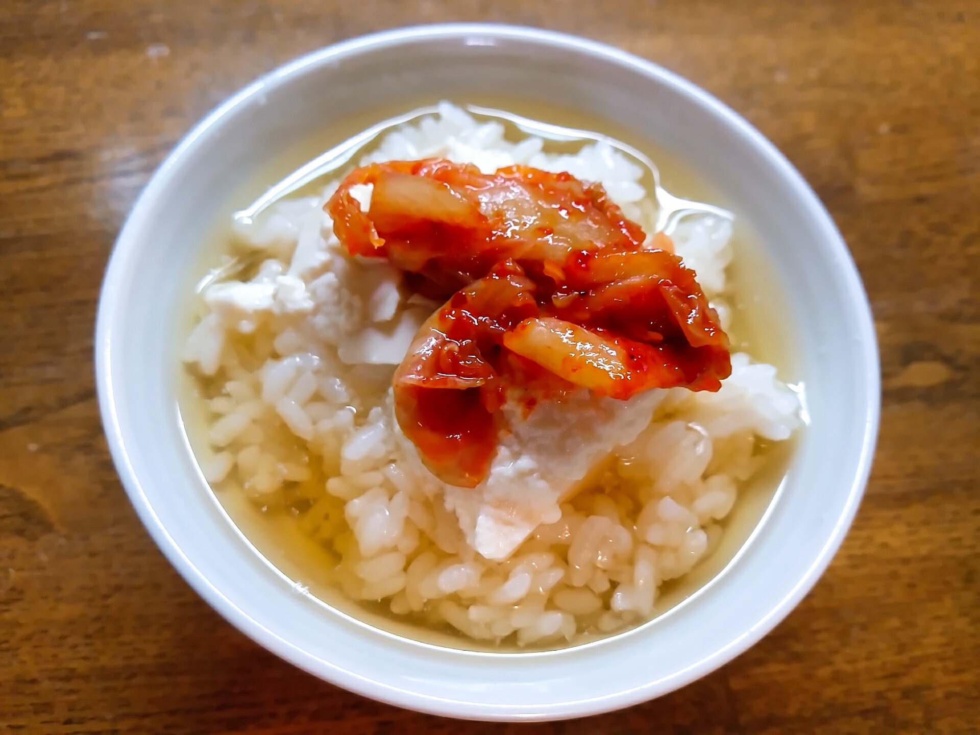 崩し豆腐とキムチのお茶漬け レシピ 作り方 By のん786 楽天レシピ