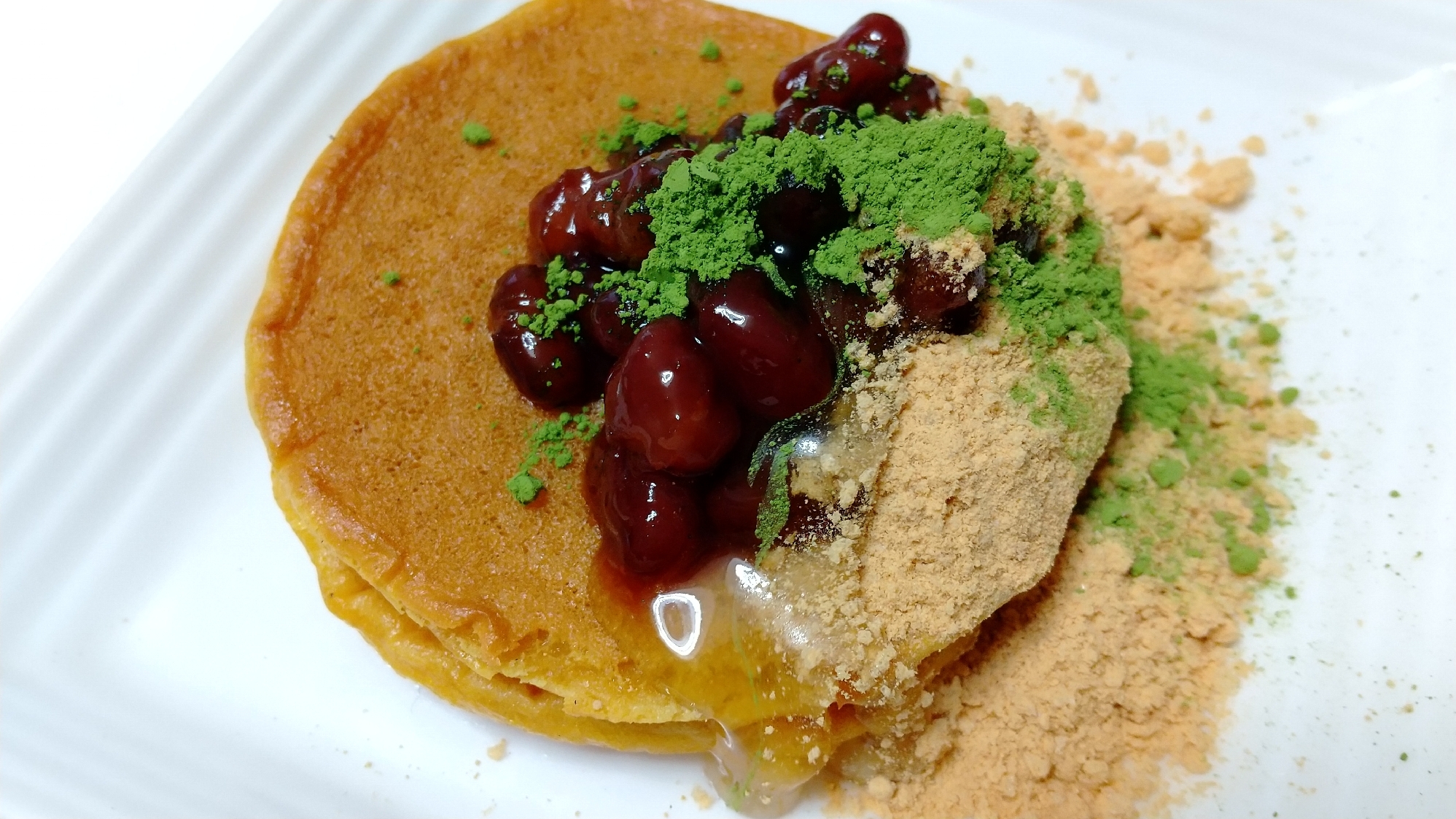 ホットプレートで♡和風パンケーキを大豆粉で！