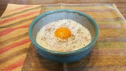 冷ご飯で♪簡単カルボナーラ風リゾット　