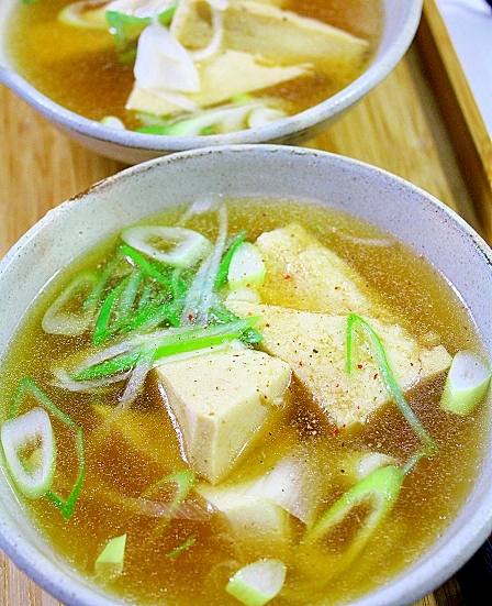 高野豆腐のラーメンスープ＊醤油味