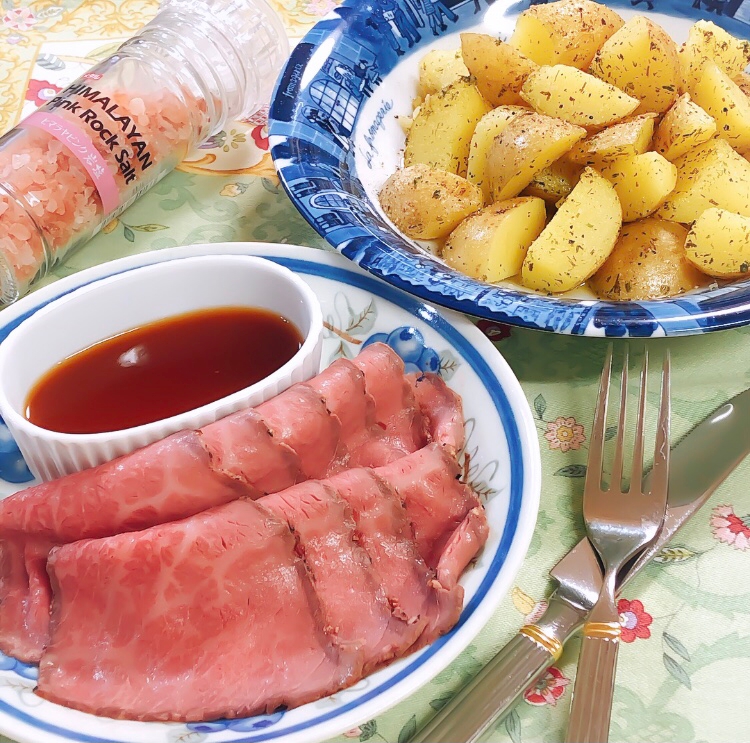 お肉料理の付け合わせに♪のり塩バターポテト♪