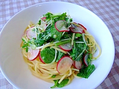 ラディッシュの和風パスタ