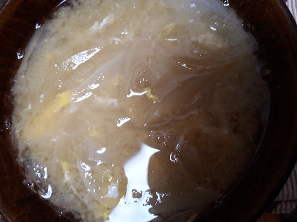 新キャベツ＆玉葱のかき玉味噌汁