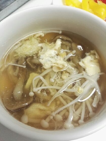 えのきとなめ茸の中華スープ