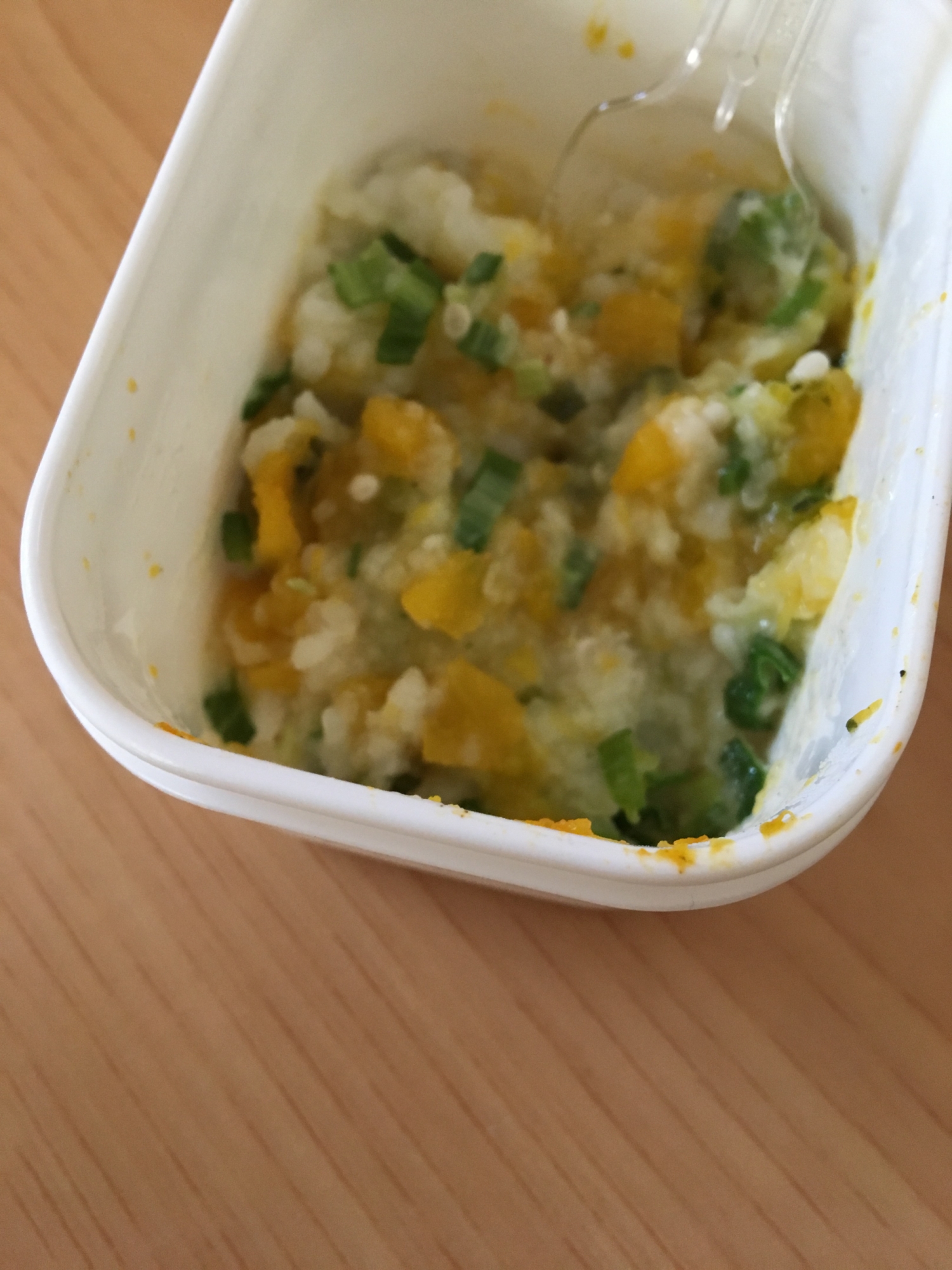 離乳食後期初め かぼちゃとオクラの5倍粥 レシピ 作り方 By Xmickyx 楽天レシピ