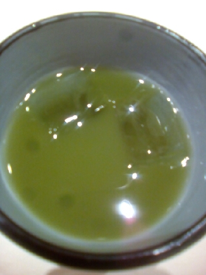 コントレックスと緑茶青汁の焼酎割