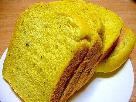 カボチャの皮食パン