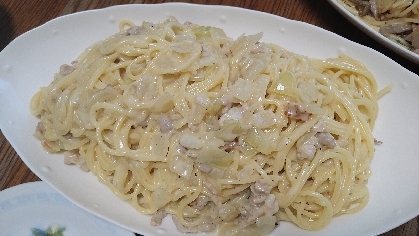 豚肉カルボナーラパスタ