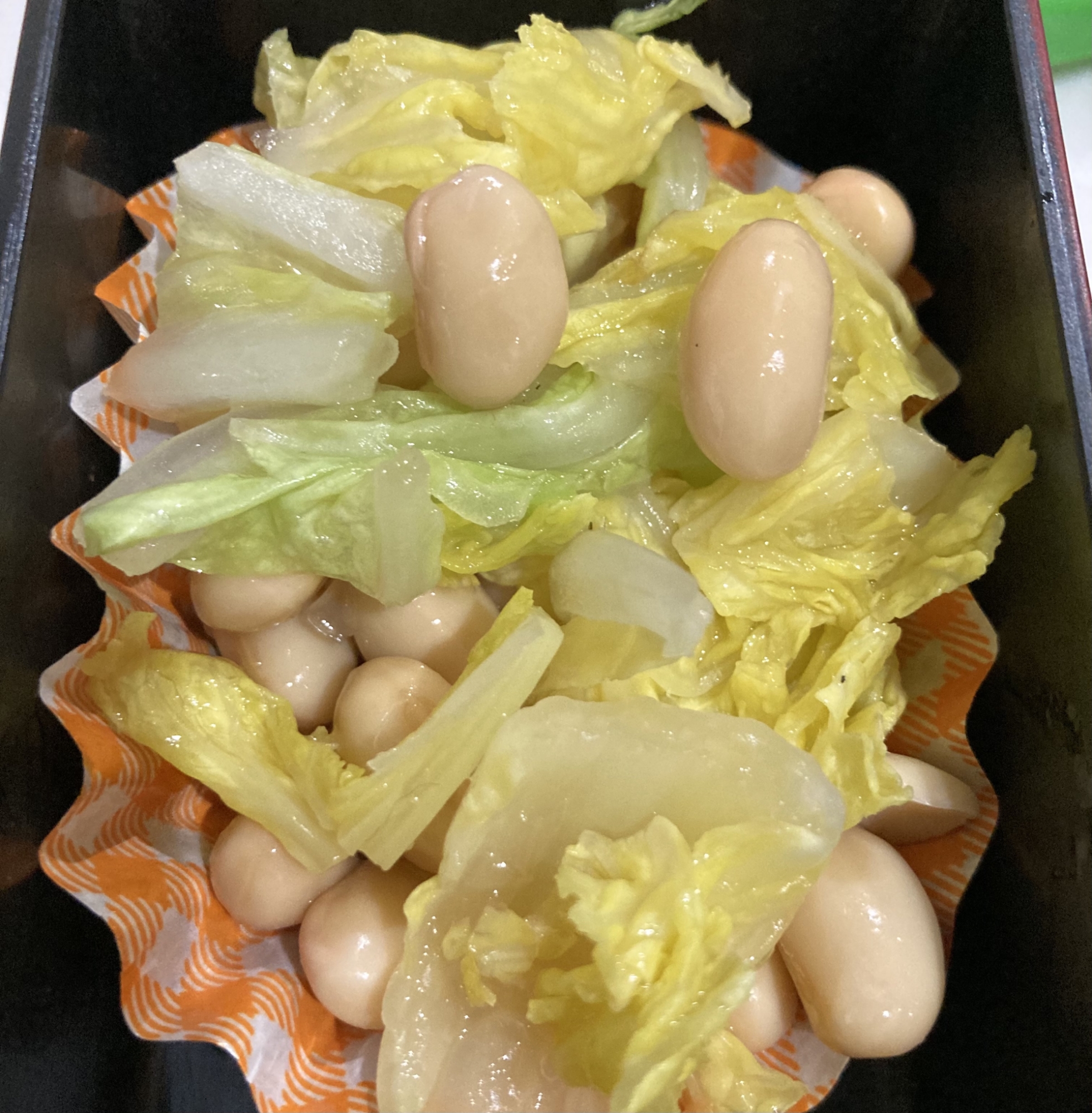 さっぱり美味しい水煮大豆と白菜のお浸し