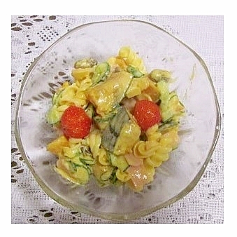 かぼちゃサラダ（マカロニ・きゅうり・いちご）