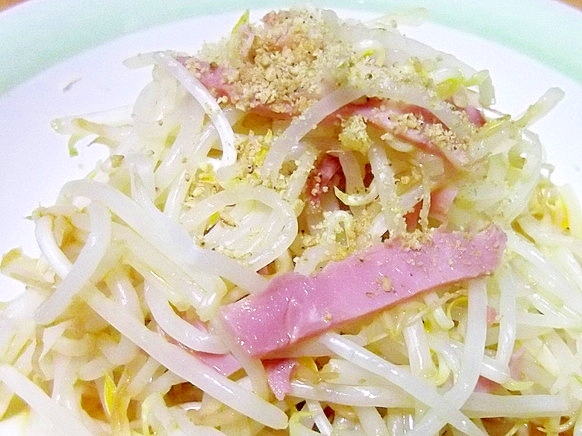 レンジで簡単♪もやしとハムのさっぱりサラダ