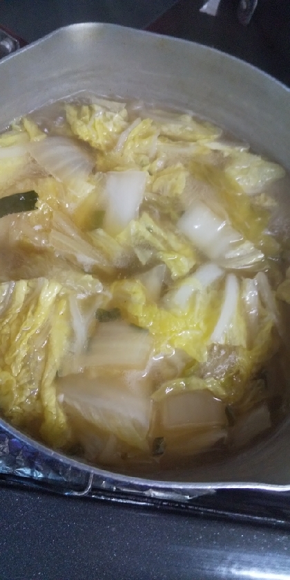 ニラ白菜のコンソメスープ