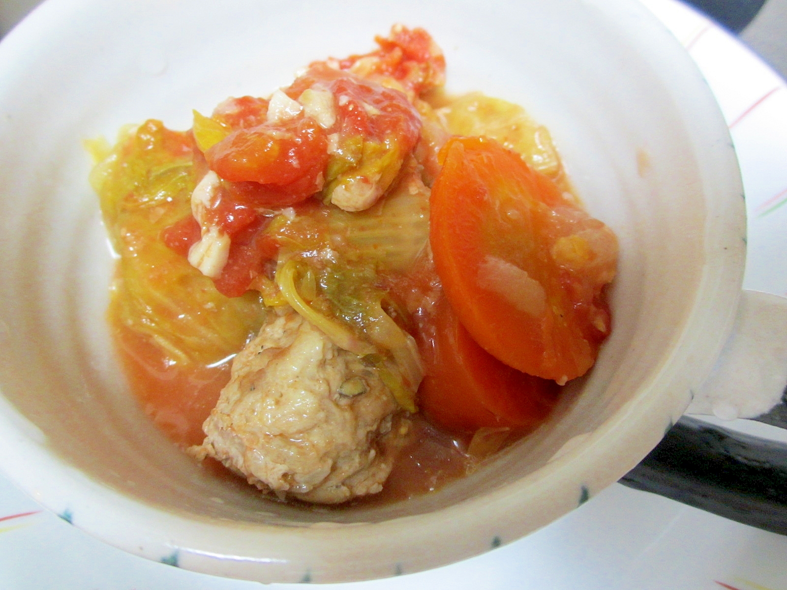 キャベツロールとミートボールのトマト煮