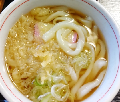 熱々♡たぬき鍋焼きうどん