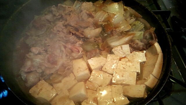白菜染みる～肉豆腐