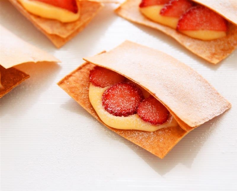 春巻きの皮でミルフィーユ