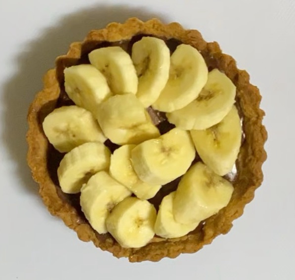 ミニバナナと生チョコのタルト