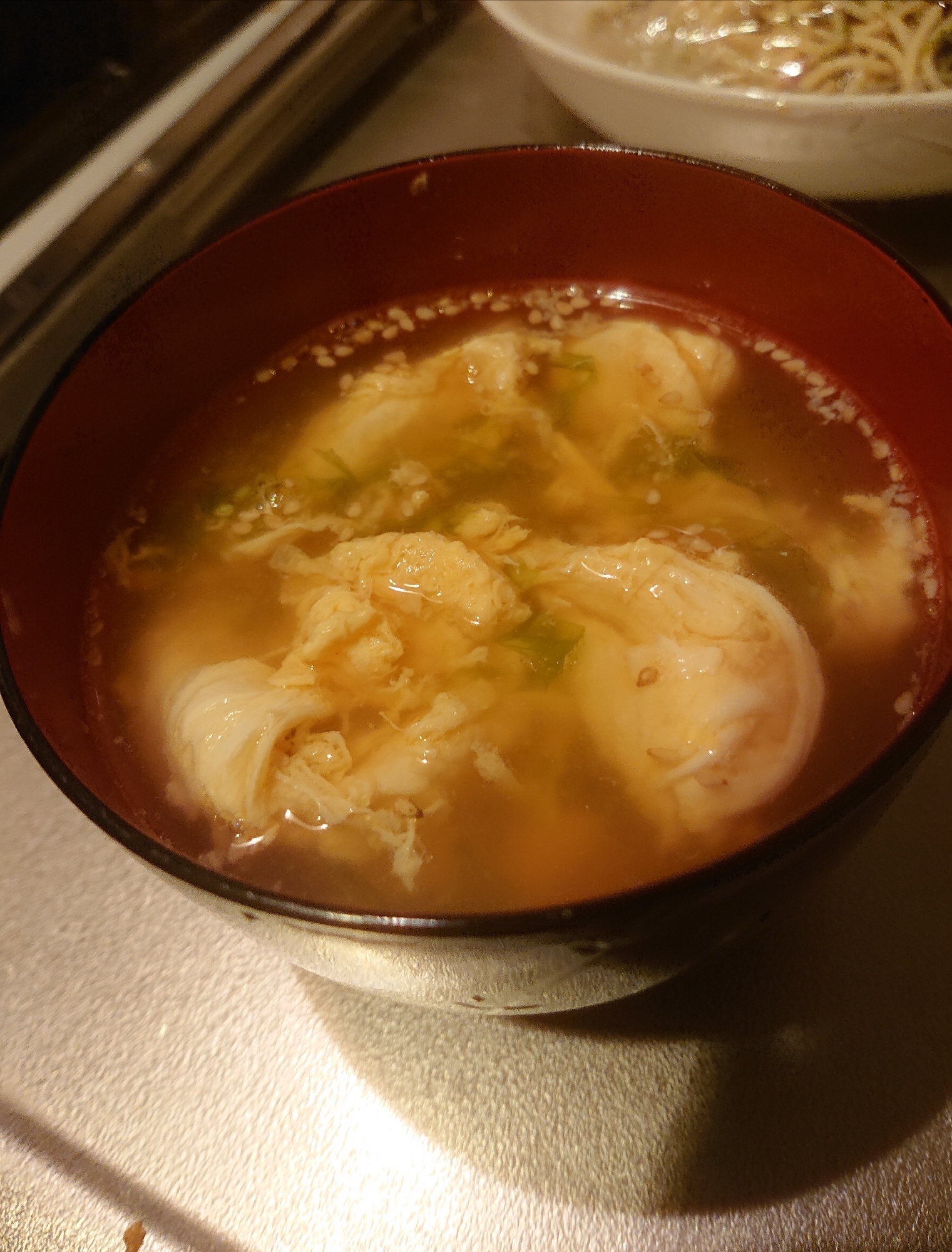 海苔卵スープ