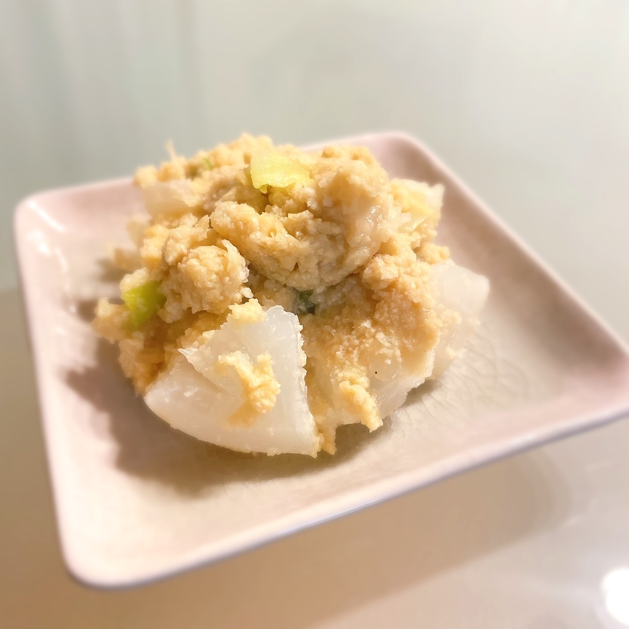 卯の花リメイク！かぶと卯の花のわさび和え