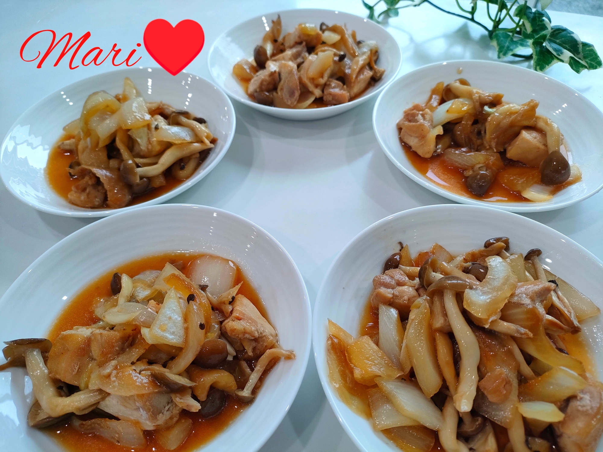 鶏ももしめじ玉ねぎの炒めもの