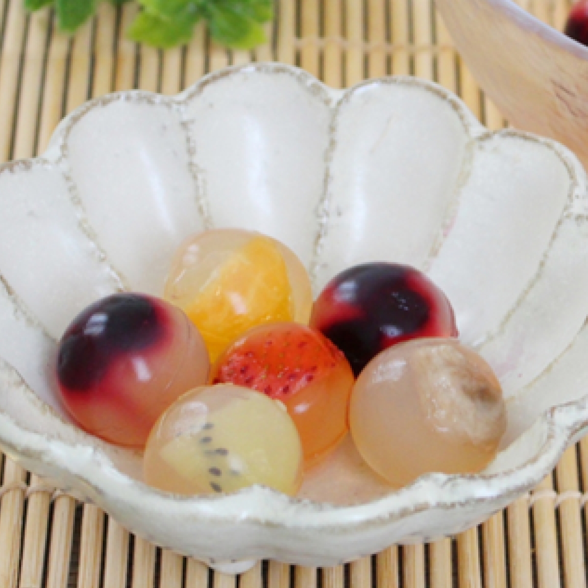 超低カロリー☆冷凍果実と寒天で九龍球～管理栄養士