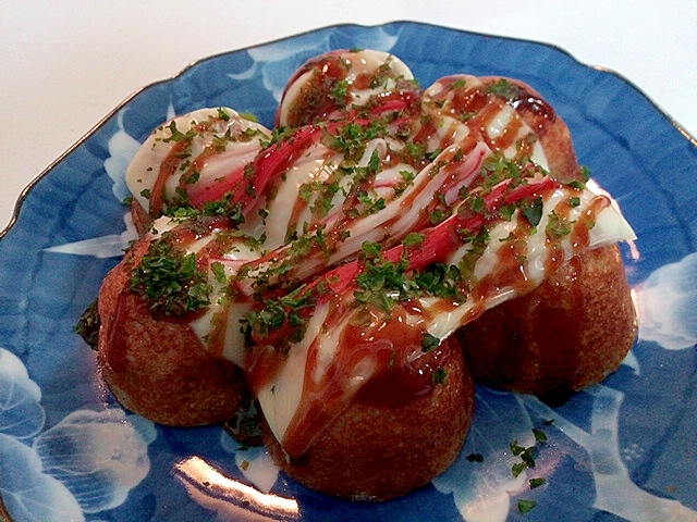 たこ焼き（チーズ・かにかま・青のり）