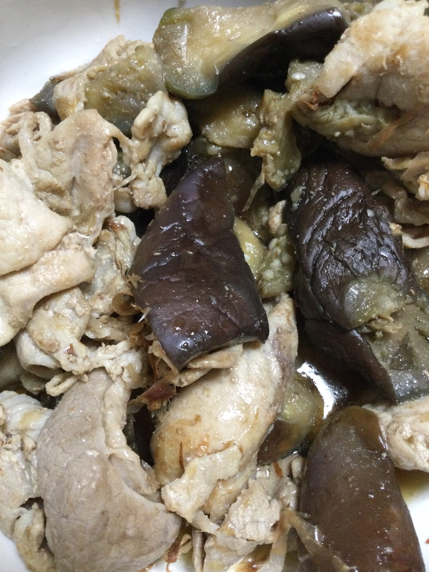 めんつゆで簡単☆豚とナスの煮びたし風