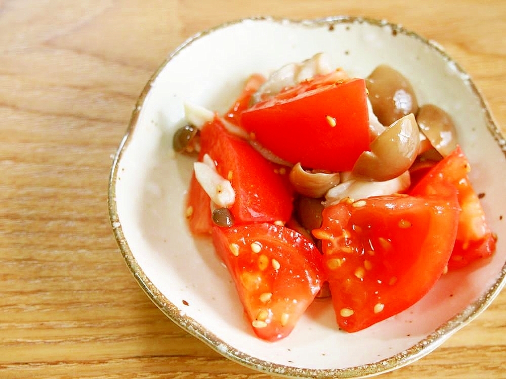 簡単！トマト・しめじの酢の物♪