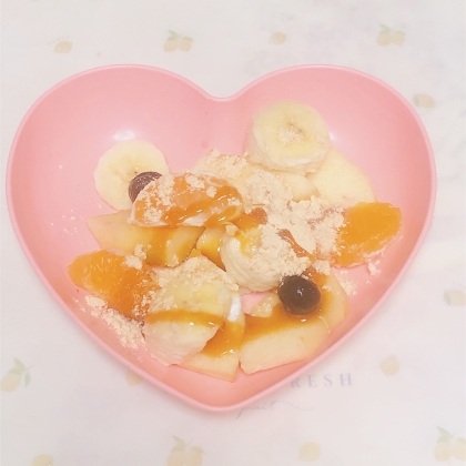 きなこまみれのフルーツサラダ
