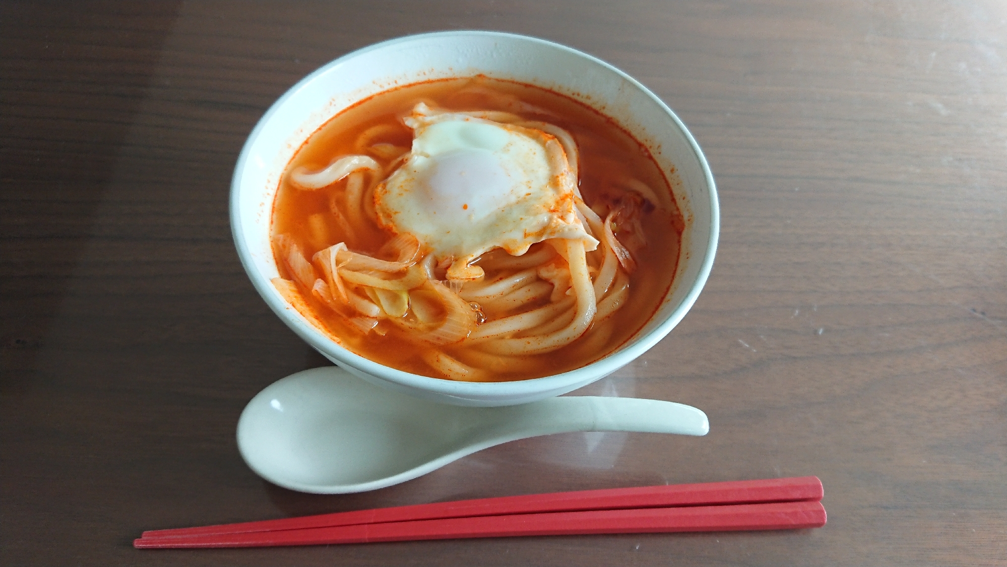 やる気のない日のキムチうどん！