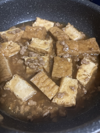 厚揚げのそぼろあんかけ