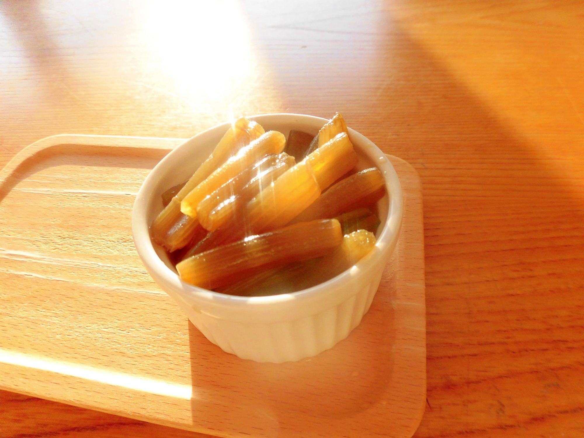 きゃらぶき林檎酢と味醂醤油蜂蜜煮