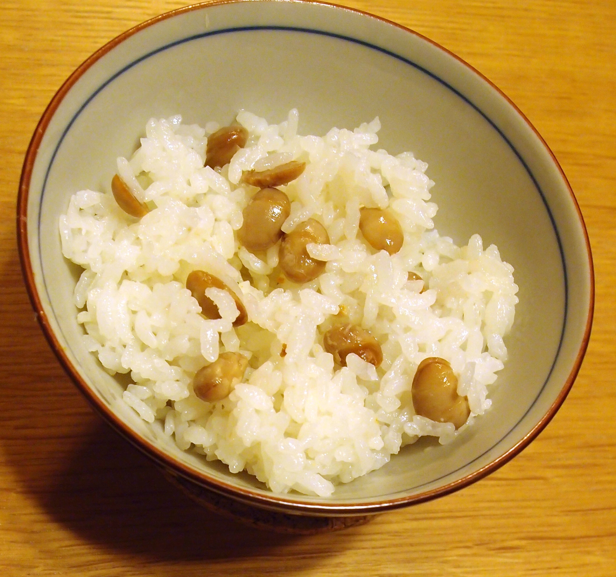 乾煎り＆下茹で不要☆余った節分豆で作る福豆ご飯