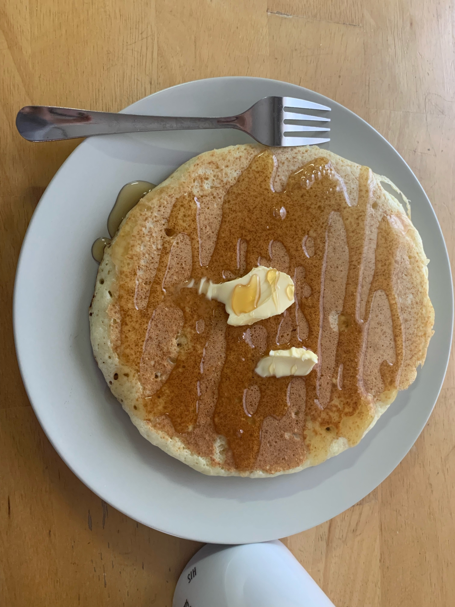 豆腐でモッチモチホットケーキ(卵不使用)