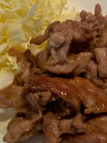 10分！豚コマだけで簡単生姜焼き