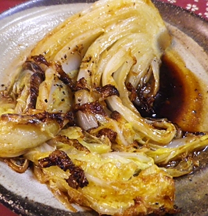 生姜ポン酢味焼き白菜