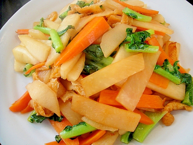 丸大根と油揚げのピリ辛炒め レシピ 作り方 By Mint74 楽天レシピ