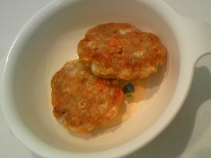離乳食☆後期♪鶏肉のハンバーグ